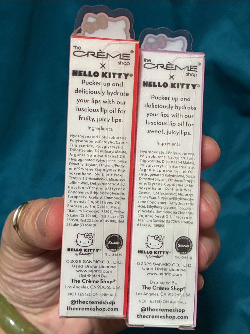 The Crème Shop x Hello Kitty Kawaii Kiss Lip Oil Duo - Vanilla Mint & Apple - Picture 7 of 9